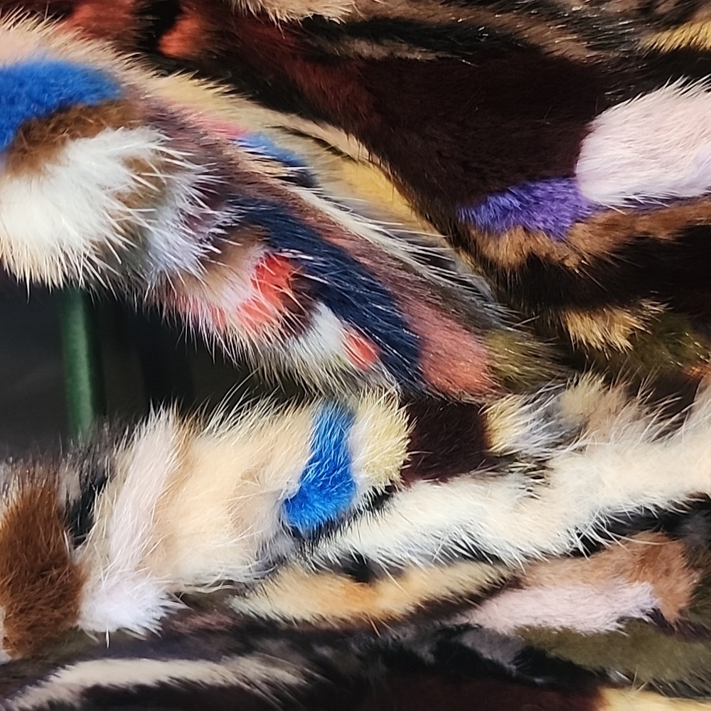 RARE- Mink Fur Multicolour Jacket -vintage - Picture 13 of 13